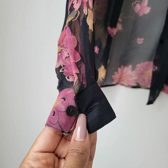 VINTAGE ROBBIE BEE 100% Silk 3 Pieces Set Pants Size 4 Petite - Picture 11 of 13